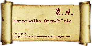 Marschalko Atanázia névjegykártya